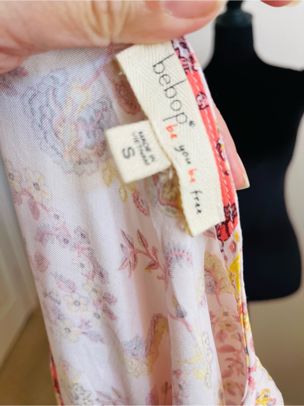 Boho Wrap Maxi Dress in Light Pink and Yellow - Picture 2 of 6